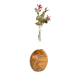 Circular Teak Wooden Test Tube Vase