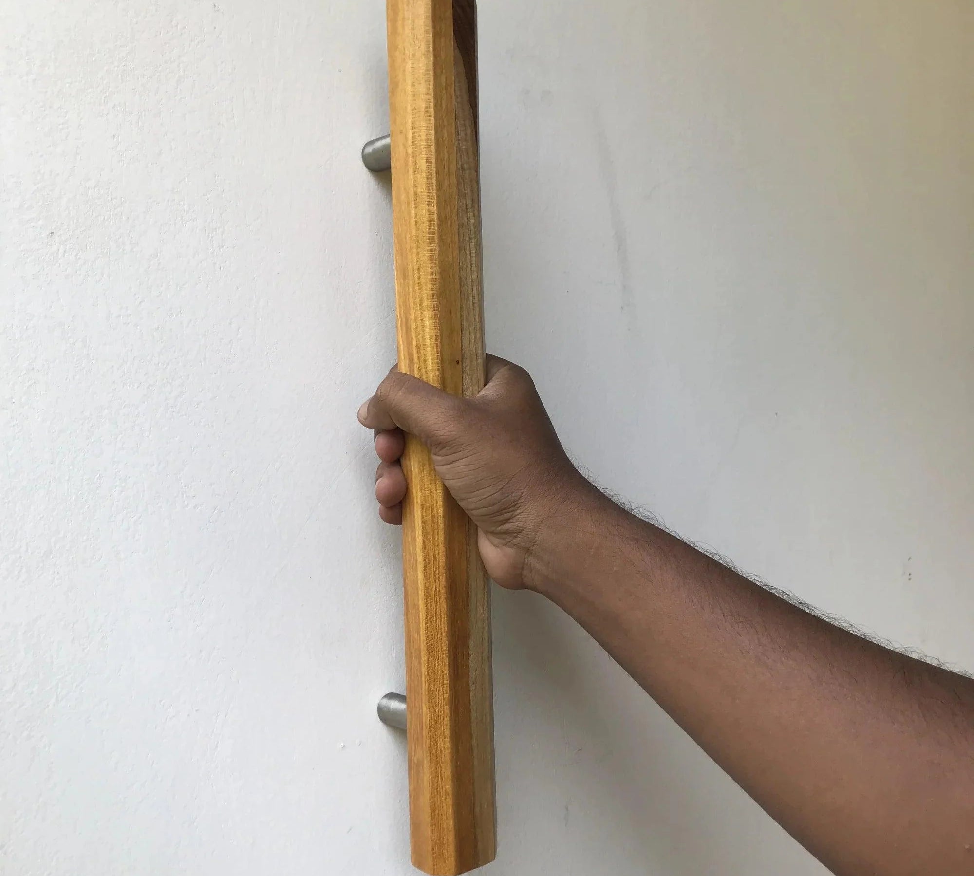 Hex bar dual wood barn door handle - 019