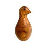 Wood Ceylon handcrafted wooden bird sculpture with smooth polished finish and natural wood grain