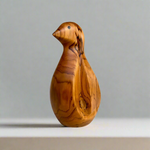 Wood Ceylon handcrafted bird sculpture made from natural wood with smooth finish and detailed grain